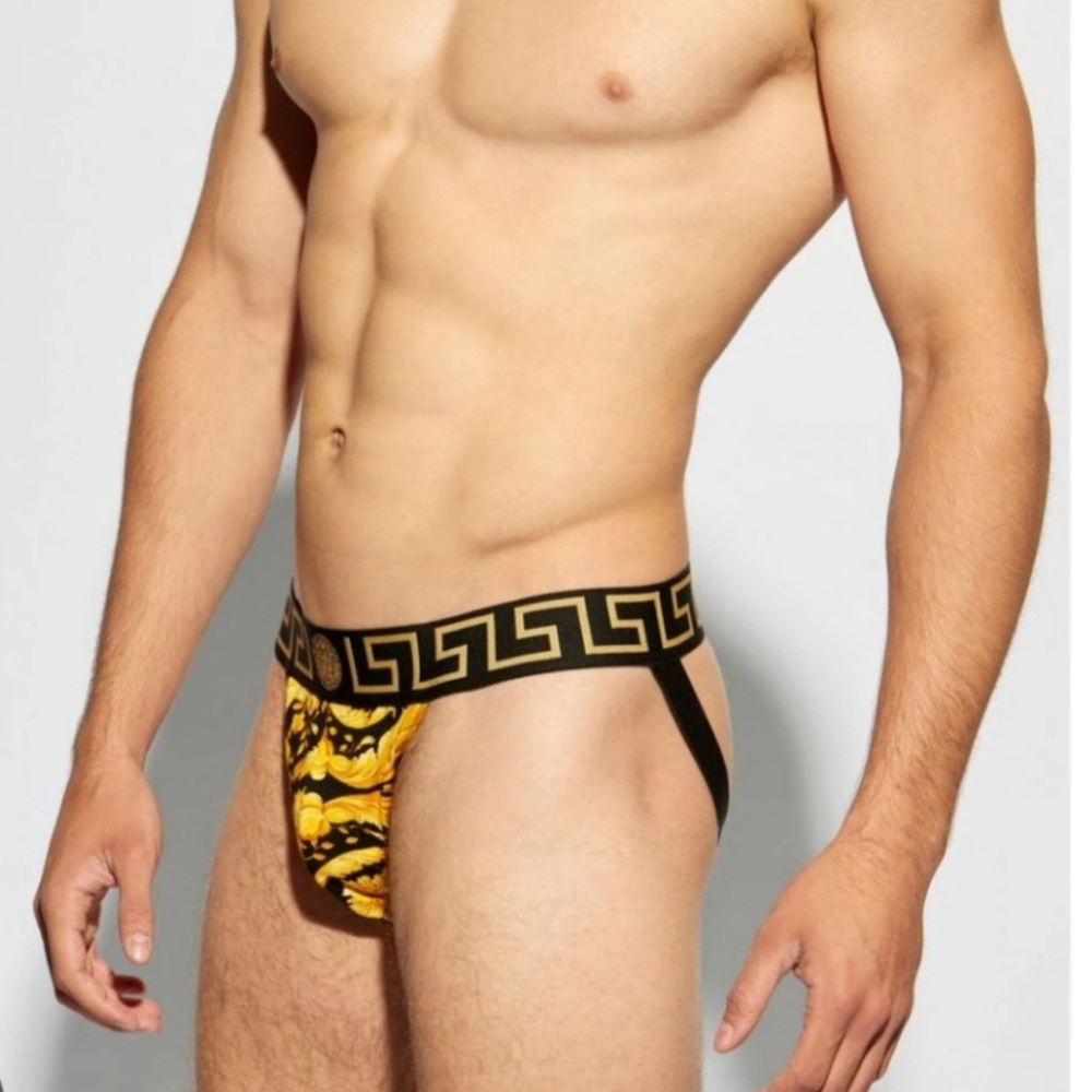 New Mens Versace Barocco Jockstrap Size 4 Small